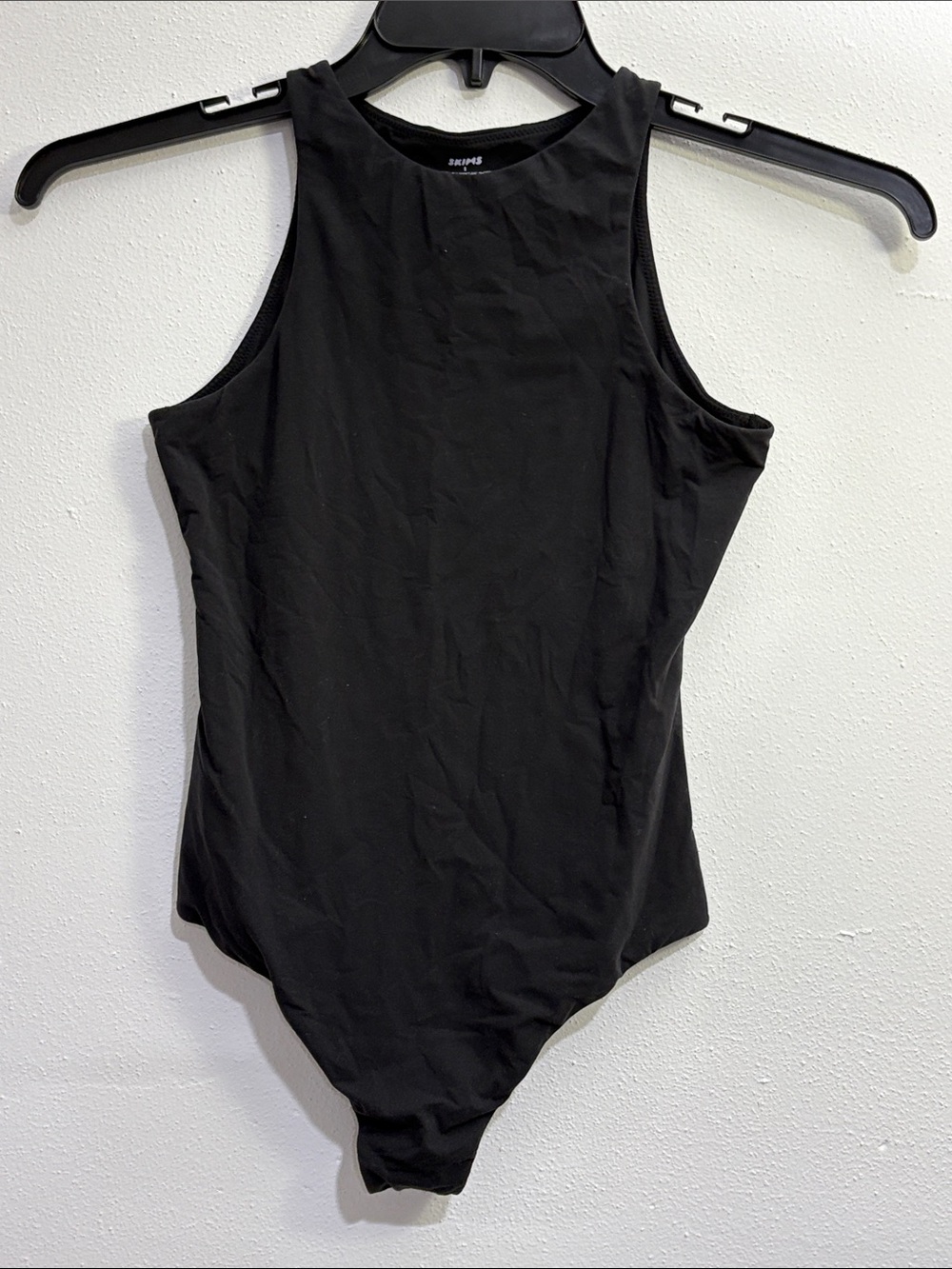 Skims Women's High Neck Bodysuit Small Color Onyx